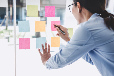 Brainstorming mit Post-Its