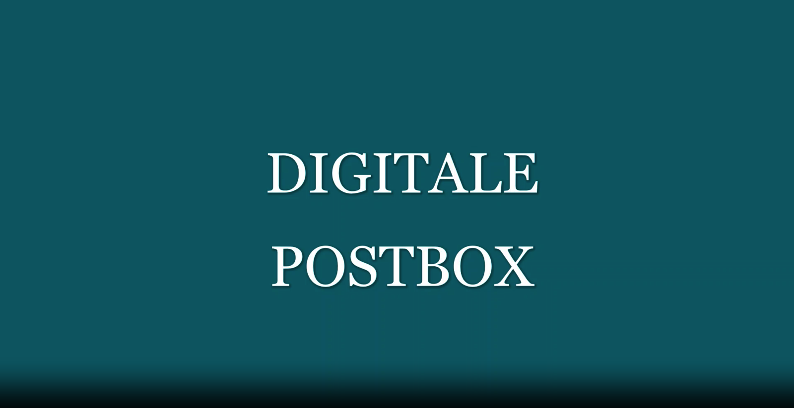 Digitale Postbox Schriftzug