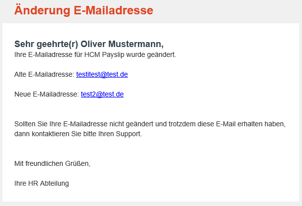 Abbildung Änderung E-Mail Adresse
